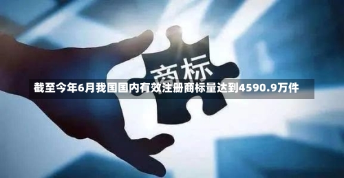 截至今年6月我国国内有效注册商标量达到4590.9万件